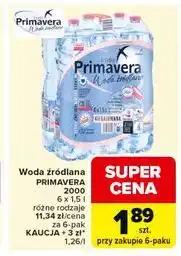 Carrefour Woda źródlana PRIMAVERA oferta