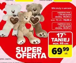 Carrefour Miś duży z sercem wys. 65 cm oferta