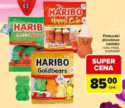 Carrefour Haribo Giant Strawbs, Happy Cola, Goldbears (pluszowe poduszki) oferta