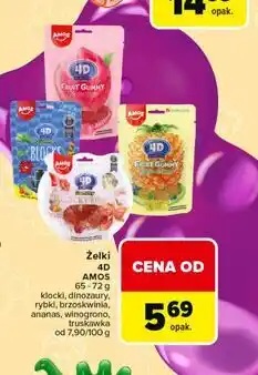 Carrefour Żelki 4D (klocki, dinozaury, misie, brzoskwinie, truskawki, ananas) oferta