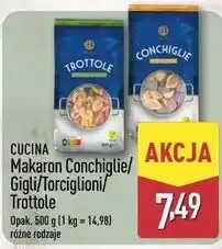 ALDI CUCINA Makaron Conchiglie/Gigli/Torciglioni/Trottole oferta