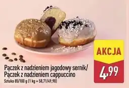 ALDI Pączek z nadzieniem jagodowy sernik / Pączek z nadzieniem cappuccino oferta