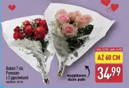 ALDI Bukiet 7 róż Premium z 2 gipsówkami oferta