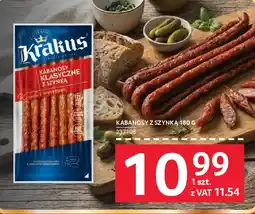 Selgros Krakus Kabanosy z szynką oferta