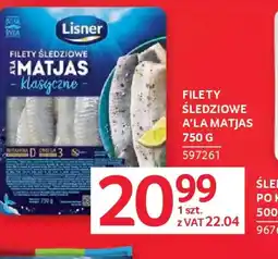 Selgros Lisner Filety śledziowe a'la Matjas oferta