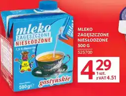 Selgros Gostyńskie mleko zagęszczone niesłodzone oferta