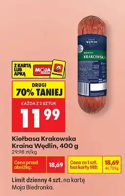 Biedronka Kiełbasa krakowska oferta
