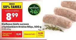 Biedronka Kiełbasa biała surowa z tymiankiem Kraina Mięs oferta