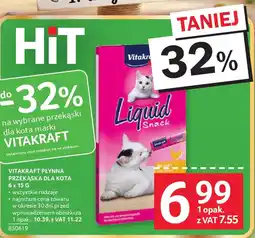 Selgros Vitakraft płynna przekąska dla kota oferta