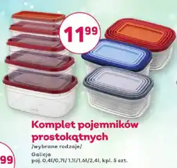 Bliski Komplet pojemników prostokątnych Galicja oferta