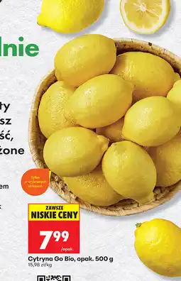 Biedronka Cytryna Go Bio, opak oferta
