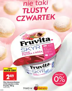 Biedronka Fruvita Skyr dwuwarstwowy smak pączka z różą oferta