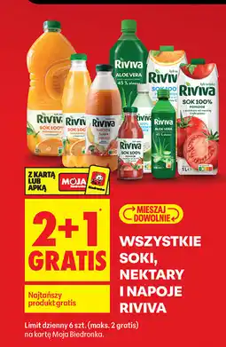 Biedronka Riviva soki, nektary i napoje oferta