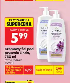 Biedronka Kremowy żel pod prysznic Linda oferta