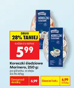 Biedronka Koreczki śledziowe Marinero oferta