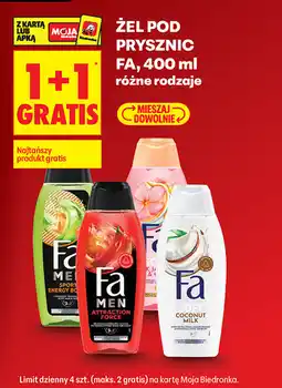 Biedronka Żel pod prysznic FA, 400 ml (różne rodzaje) oferta