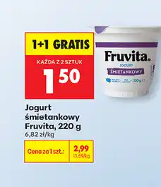 Biedronka Jogurt Śmietankowy Fruvita oferta