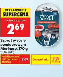 Biedronka Szprot w sosie pomidorowym Marinero oferta