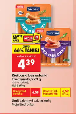 Biedronka Kiełbaski bez osłonki Tarczyński oferta
