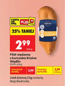Biedronka Filet wędzony z kurczaka Kraina Wędlin oferta