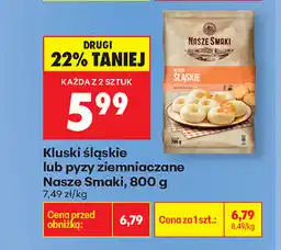 Biedronka Kluski śląskie lub pyzy ziemniaczane Nasze Smaki oferta