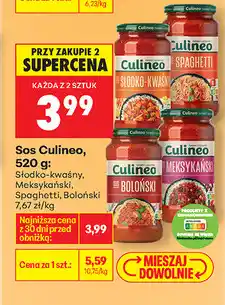 Biedronka Sos Culineo, 520 g (Słodko-kwaśny, Boloński, Meksykański, Spaghetti) oferta