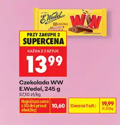 Biedronka Czekolada WW E.Wedel oferta