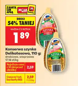 Biedronka Konserwa szynka Delikatesowa oferta