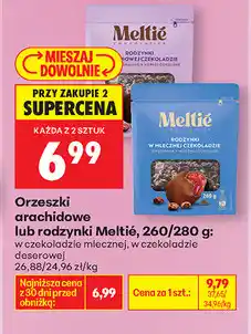 Biedronka Orzeszki arachidowe lub rodzynki Meltié, 260/280 g oferta