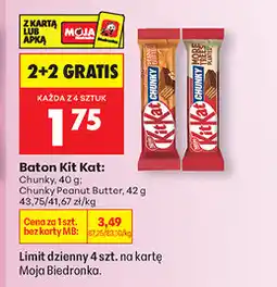 Biedronka Baton Kit Kat Chunky, 40 g białe, 42 g oferta