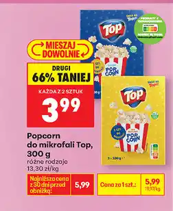 Biedronka Popcorn do mikrofali Top oferta