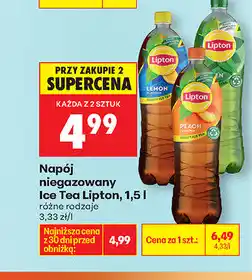 Biedronka Napój niegazowany Ice Tea Lipton oferta