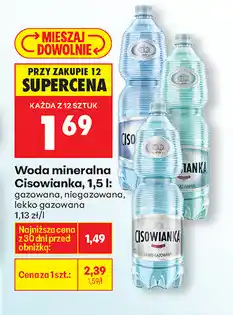 Biedronka Woda mineralna Osowianka oferta