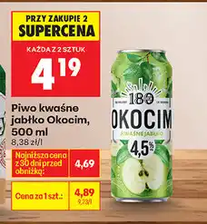 Biedronka Piwo kwaśne jabłko Okocim oferta