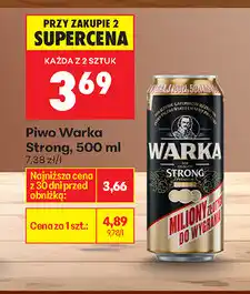 Biedronka Piwo Warka Strong oferta