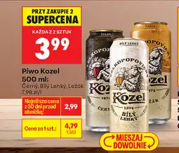 Biedronka Piwo Kozel, 500 ml: Czerw, Bily, Lehký, Leżák oferta