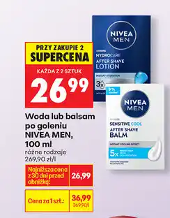 Biedronka Woda lub balsam po goleniu NIVEA MEN oferta
