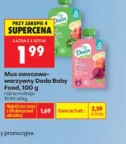 Biedronka Mus owocowo-warzywny Baby Food oferta