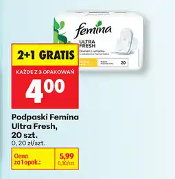 Biedronka Podpaski Femina Ultra Fresh, 20 szt oferta