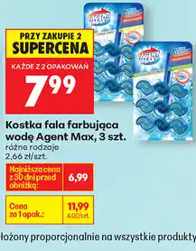 Biedronka Kostka fal farbująca wodę Agent Max, 3 szt oferta