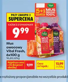 Biedronka Mus owocowy Vital Fresh oferta