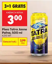 Biedronka Piwo Tatra Jasne Pełne oferta