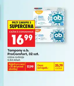 Biedronka Tampony o.b. ProComfort, 32 szt oferta