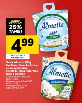 Serek Almette śmietankowy lekki naturalny
