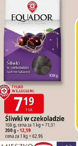 E.Leclerc Equador Sliwki w czekoladzie oferta