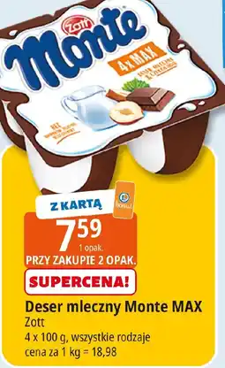 E.Leclerc Zott Deser mleczny Monte MAX oferta