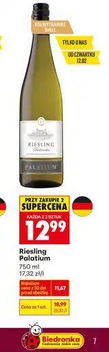 Biedronka Riesling Palatium oferta