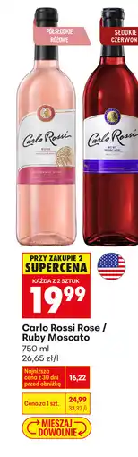 Biedronka Carlo Rossi Rose / Ruby Moscato oferta