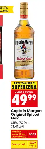 Biedronka Captain Morgan Original Spiced Gold 35% oferta