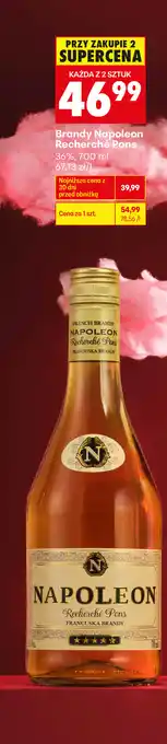 Biedronka Brandy Napoleon Recherché Pons 36% oferta